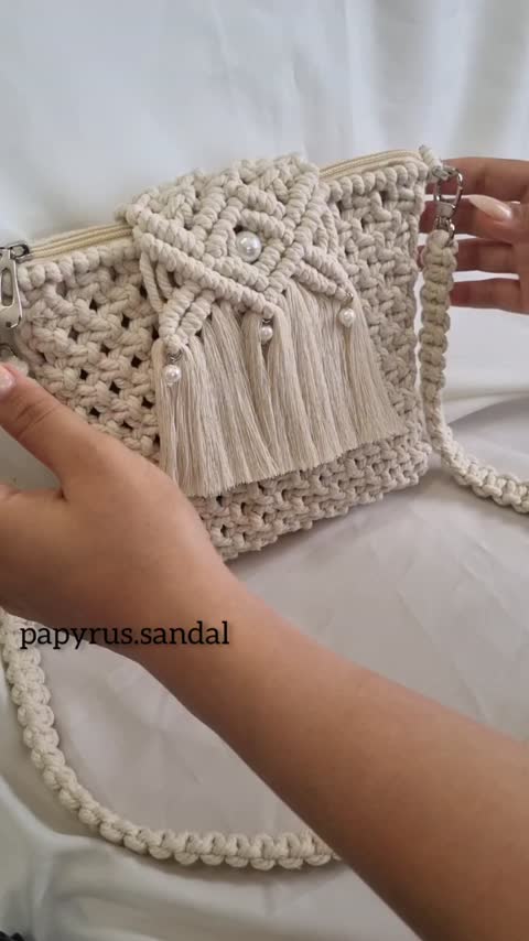 ست کیف و صندل مکرومه پرنسس لژدار