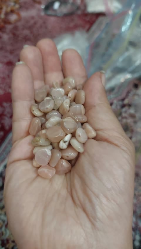 مهره تامبل سنگ سان استون 6 در 8 میل سنگ اصل طبیعی سوراخ دار