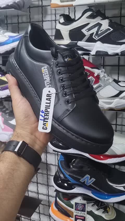 کفش ونس مردانه مشکی مدل caterpillar کد 136