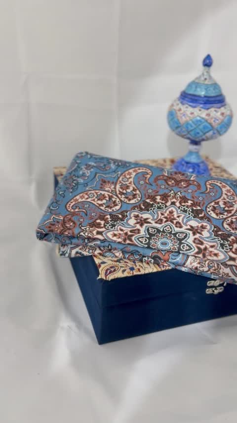 ست هدیه اداری شکلات خوری میناکاری و ترمه