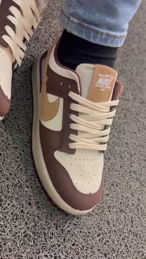 کتونی نایک جردن وان جدید شیک قهوه ای و  مشکی زنانه دخترانه کفش ونس کتان اسپورت نایکی NIKE رانینگ طبی راحتی نرم سبک سصچلس