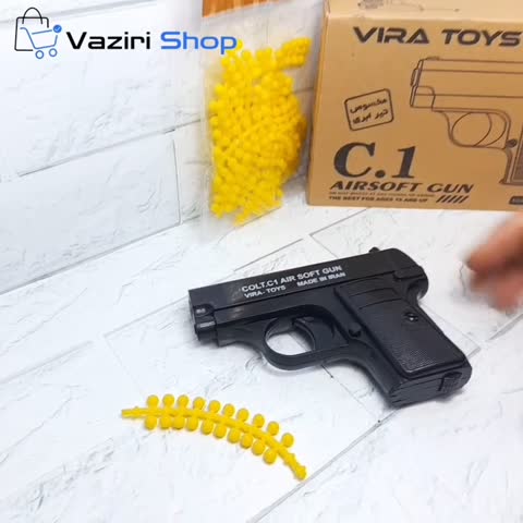 کلت C1 فلزی پلیمری اصلی (سنگین، حس واقعی میده)،ساچمه خور + بسته 300 تایی تیر
