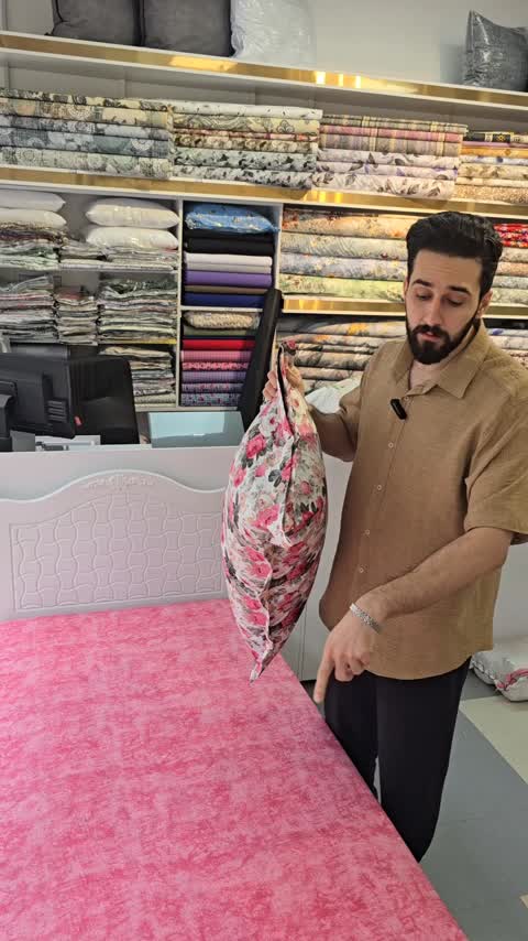 نیم ست کاورکشدار تخت و روبالشتی نخ پنبه قرمز گلدار کد 138