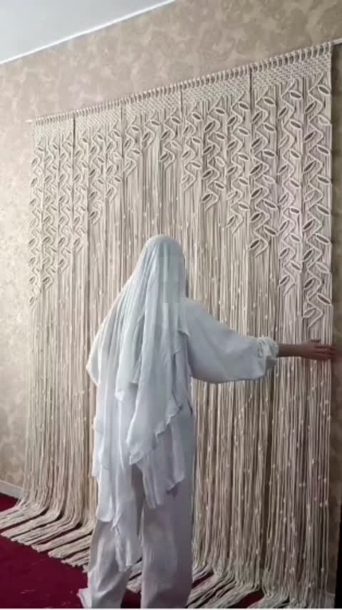 پرده مکرومه طرح رویش(پس کرایه)