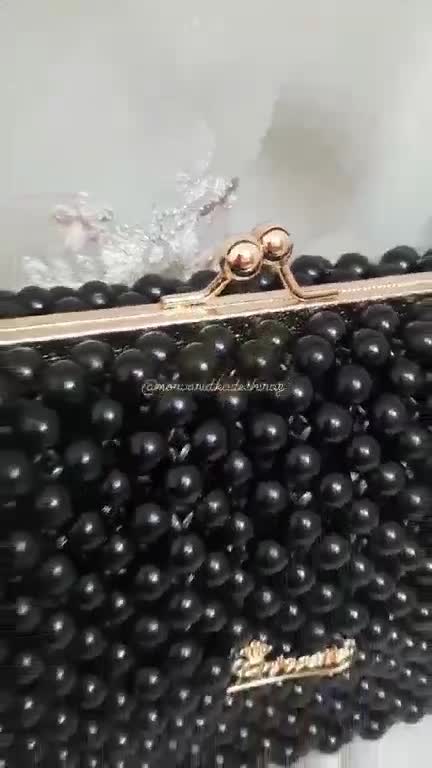 کیف مجلسی شیک دهانه فلزی مرواریدی 