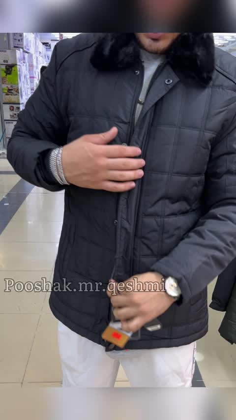 کاپشن  مردانه بلند برزنت گرم و شیک