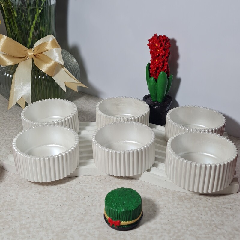 ظرف مدل شیاردار مناسب برای شمع، گلدان، جا جواهری و ظرف هفت سین