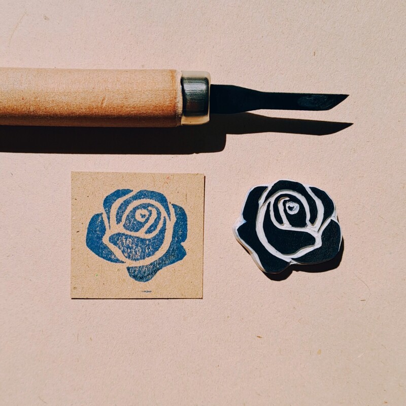 مهر دستساز گل بزرگ برای بسته بندی سفارش و طراحی کاغذ کادو و پاکت