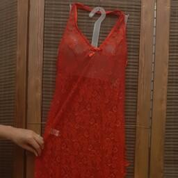 لباس خواب بغل بندی بلند قرمز