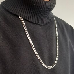 گردنبند زنجیر مردانه طرح کارتیر استیل رنگ ثابت تضمینی 