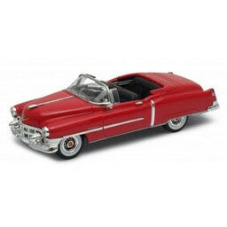 ماکت - ماشین فلزی - کادیلاک الدورادو 1953 - مقیاس 1.24 برند ویلی - سه درب بازشو - رنگ قرمز - 1953 Cadillac Eldorado
