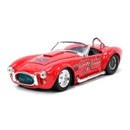 ماکت - ماشین فلزی - شلبی کبری 427 - مقیاس 1.24 برند جادا - فول بازشو - رنگ قرمز - 1965 Shelby Cobra 427 SC