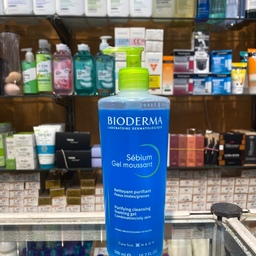 ژل شستشوی صورت بیودرما Bioderma مدل Sebium مناسب پوست چرب و مختلط اورجینال 