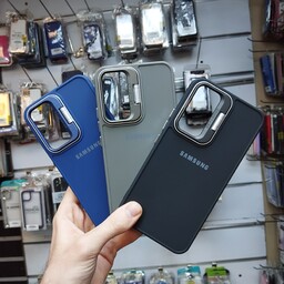 قاب گوشی موبایل سیلیکونی لنز استند دار (پایه دار) مدل Galaxy S23FE
