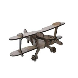 ماکت دکوری چوبی مدل هواپیما ملخی بزرگ