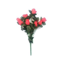 دسته گل مصنوعی خارجی مدل رز قرمز  12 شاخه
