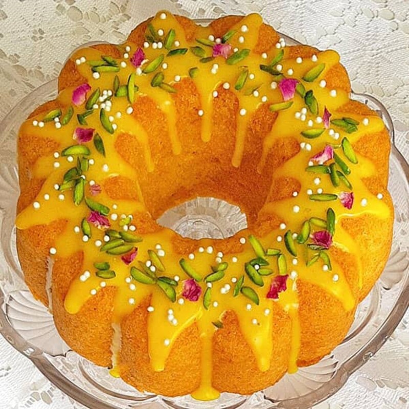 پودر کیک زعفرانی (با شکر قهوه ای) 500 گرم محیا