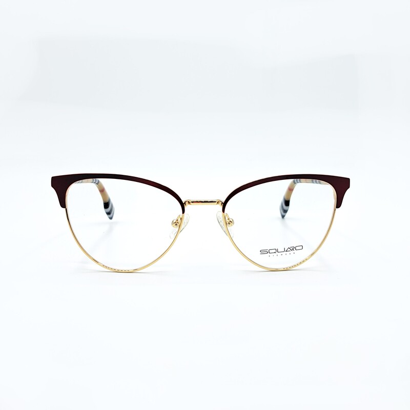 فریم عینک طبی اسکوآرو مدل sq1728c6 زنانه و مردانه قرمز طلایی 