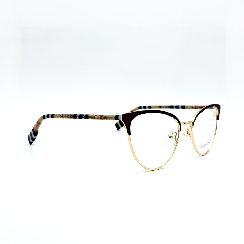 فریم عینک طبی اسکوآرو مدل sq1728c6 زنانه و مردانه قرمز طلایی 