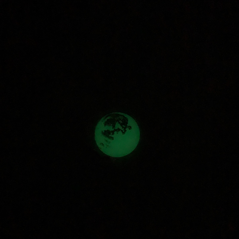 گردنبند ماه شبتاب استیل رنگ ثابت رنگ آبی و سبز