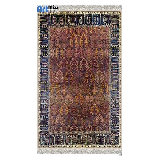 پادری درجه1 سایز 50x80 باترمزفرش طرح ترک جگری دور مشکی I سایر سایز دایرکت