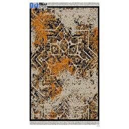 پادری درجه1 سایز 50x80 باترمزفرش طرح مدرن ترک غلبه نارنجی خاکستری  I سایر سایز دایرکت