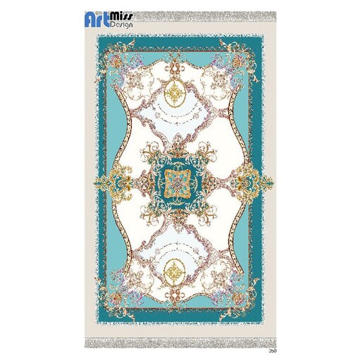 پادری درجه1 سایز 50x80 باترمزفرش طرح مدرن لوکس غلبه آبی I سایر سایز دایرکت