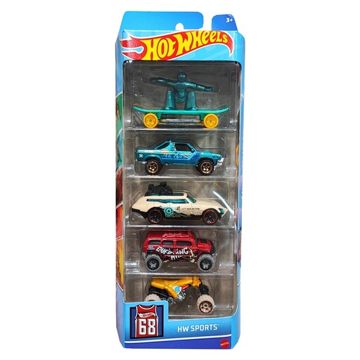 اسباب بازی پک 5تایی ماشین فلزی Hot wheels مدل Hw sports 