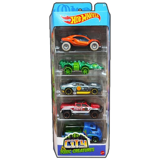 اسباب بازی پک 5تایی ماشین فلزی Hot wheels مدل toxic creature 