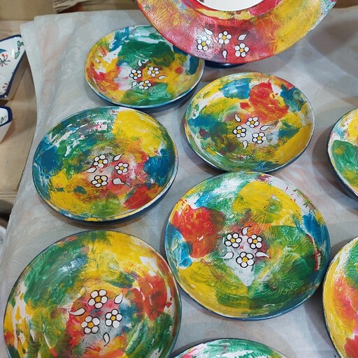 ظروف هفت سین طرح گل ،قابل شستشو،بسیار خوشرنگ و جذاب، دستساز