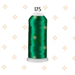 نخ گلدوزی پلی استر برند مارکفیل رنگ سبز کد 175 بسته 12 عددی