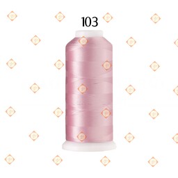 نخ گلدوزی پلی استر برند مارکفیل رنگ صورتی کد 103 بسته 12 عددی 