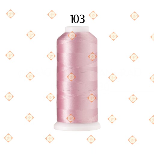 نخ گلدوزی پلی استر برند مارکفیل رنگ صورتی کد 103 بسته 12 عددی 