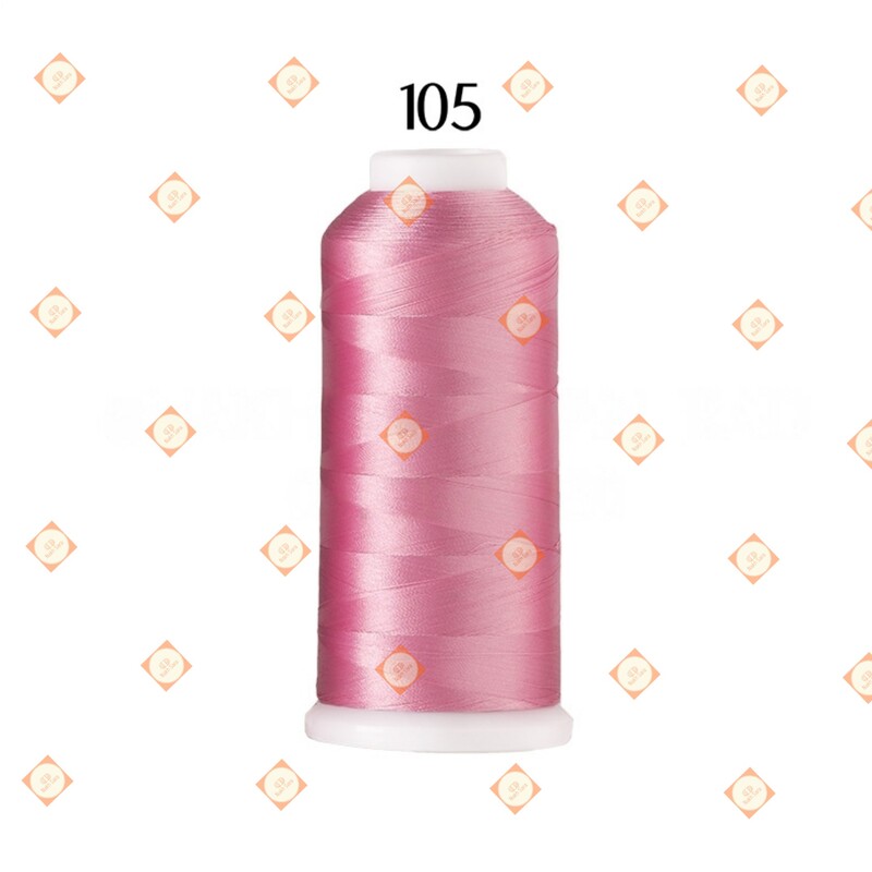 نخ گلدوزی پلی استر برند مارکفیل رنگ صورتی کد 105 بسته 12 عددی