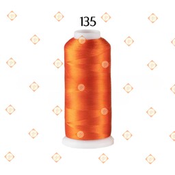 نخ گلدوزی پلی استر برند مارکفیل رنگ نارنجی کد 135 بسته 12 عددی