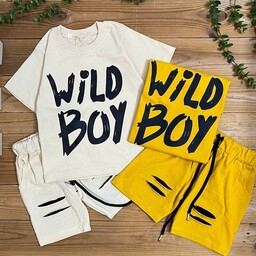 تیشرت و شلوارک پسرانه wild boy سایز 40 تا 55