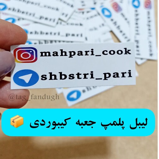 لیبل برچسبی پلمپ جعبه و ظروف پلاستیکی مجموعه 50 عددی ابعاد 6 در 2 