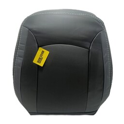 روکش صندلی مدل SUZANI مناسب برای خودرو تیبا 1 صندلی جدید - ساینا تمام چرم خارجی - مشکی تیکه طوسی
