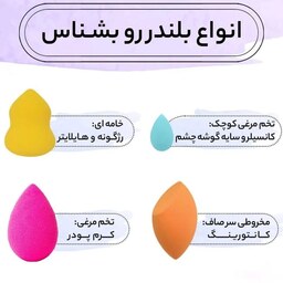 پد آرایشی بیوتی بلندر  مدل تخم مرغی (رنگ به صورت رندوم ارسال میشود)