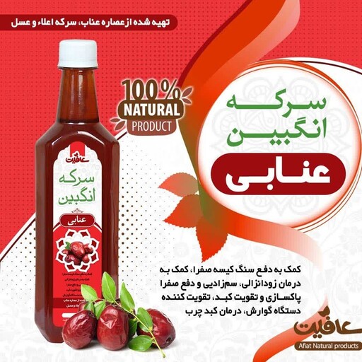 سرکه انگبین عنابی گیاهی