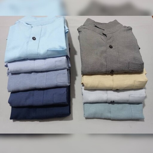 پیراهن مردانه جیب دار جنس فلورا با کیفیت بدون آبرفت بدون تغییر رنگ بدون اینکه کرک شه یا پرز بده ضمانتی