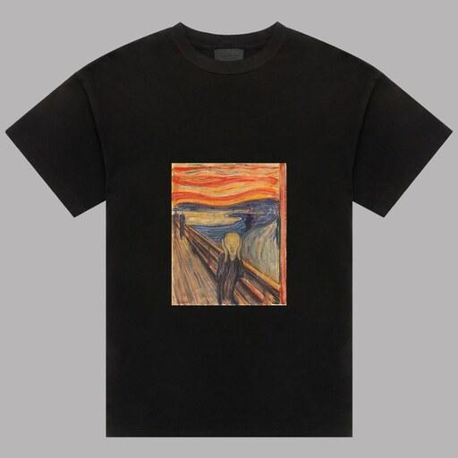 تیشرت نخ پنبه (مردانه و زنانه)- جیغ  اثر ادوارد مونک در 3 رنگ و 4 سایز