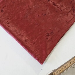پارچه مخمل کره ابروبادی ده سانتی  عرض 150 رنگ زرشکی