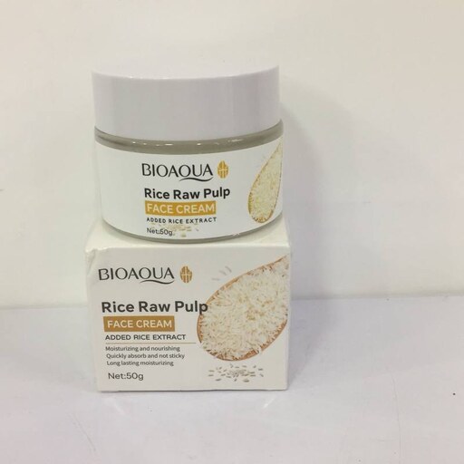 کرم آبرسان و تغذیه کننده برنج بیوآکوا BIOAQUA Rice Raw Pulp Cream  حجم 50 گرم