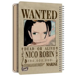 دفترچه یادداشت طرح انیمه وان پیس مدل نیکو روببن، 50 برگ،کاغذ کرافت، مستر راد (Fiory)، دفتر چه، One Piece، Nico Robin