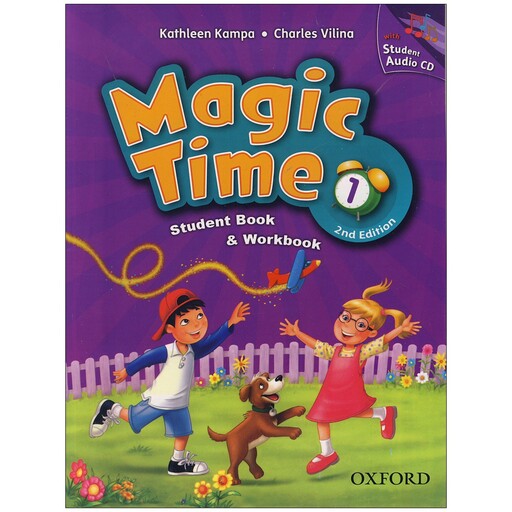 کتاب Magic Time 1 2nd Edition، سایز بزرگ (رحلی)، کتاب دانش آموز با کتاب کار و CD،مجیک تایم 1 ویرایش دوم، انگلیسی