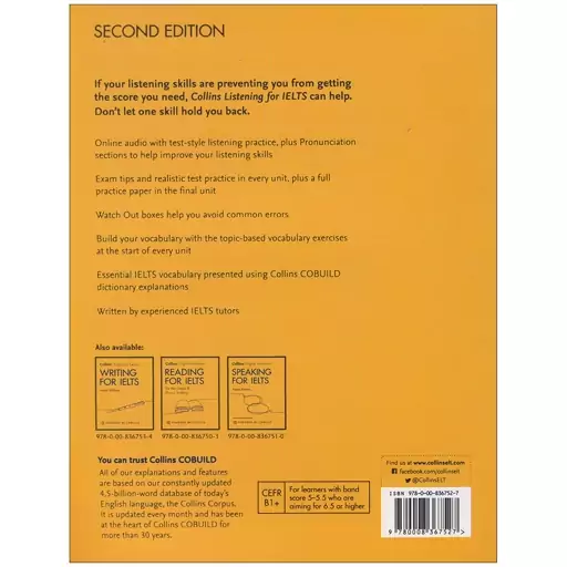 مجموعه کتاب های Collins for IELTS Book Series 2nd Edition (کالینز فور آیلتس ویرایش دوم)، آموزش چهار مهارت انگلیسی 