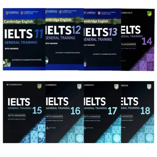 مجموعه کتاب های 18-11 Cambridge IELTS General (کمبریج آیلتس 18-11  جنرال)، همراه با جواب و CD، ویژه آمادگی آزمون آیلس