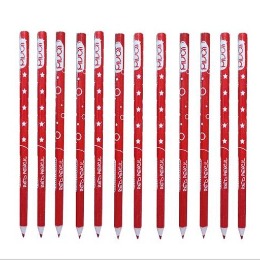  مداد قرمز آوات مدل Funny بسته 12 عددی