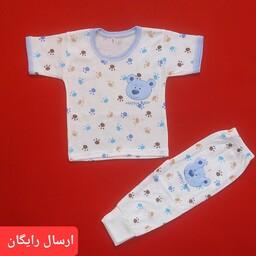 لباس نوزادی دو تکه خرس کوچولو ( سایز 1 ، 2 و 3) با ارسال رایگان 